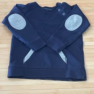 LIKE NEW! Baby Boden Kids Navy Blue Sweatshirt with Kangaroos PocketSz 2-3